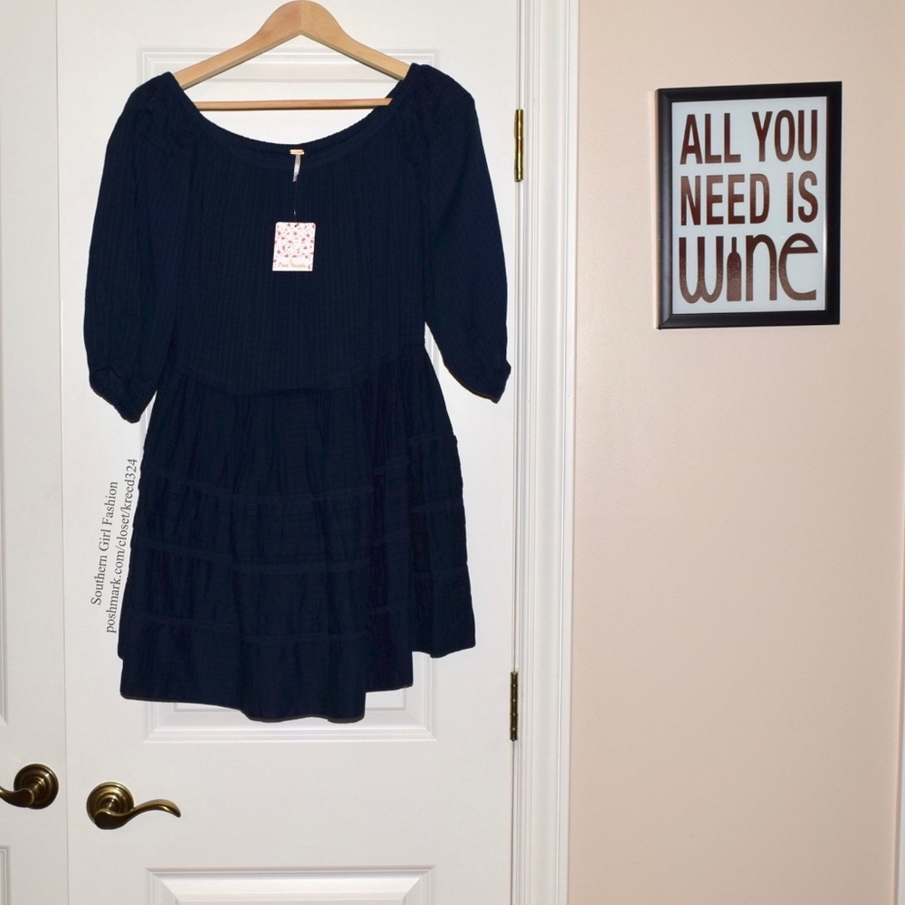 FREE PEOPLE Woven Dress Intricate Mini Swing Tunic - Picture 2 of 2